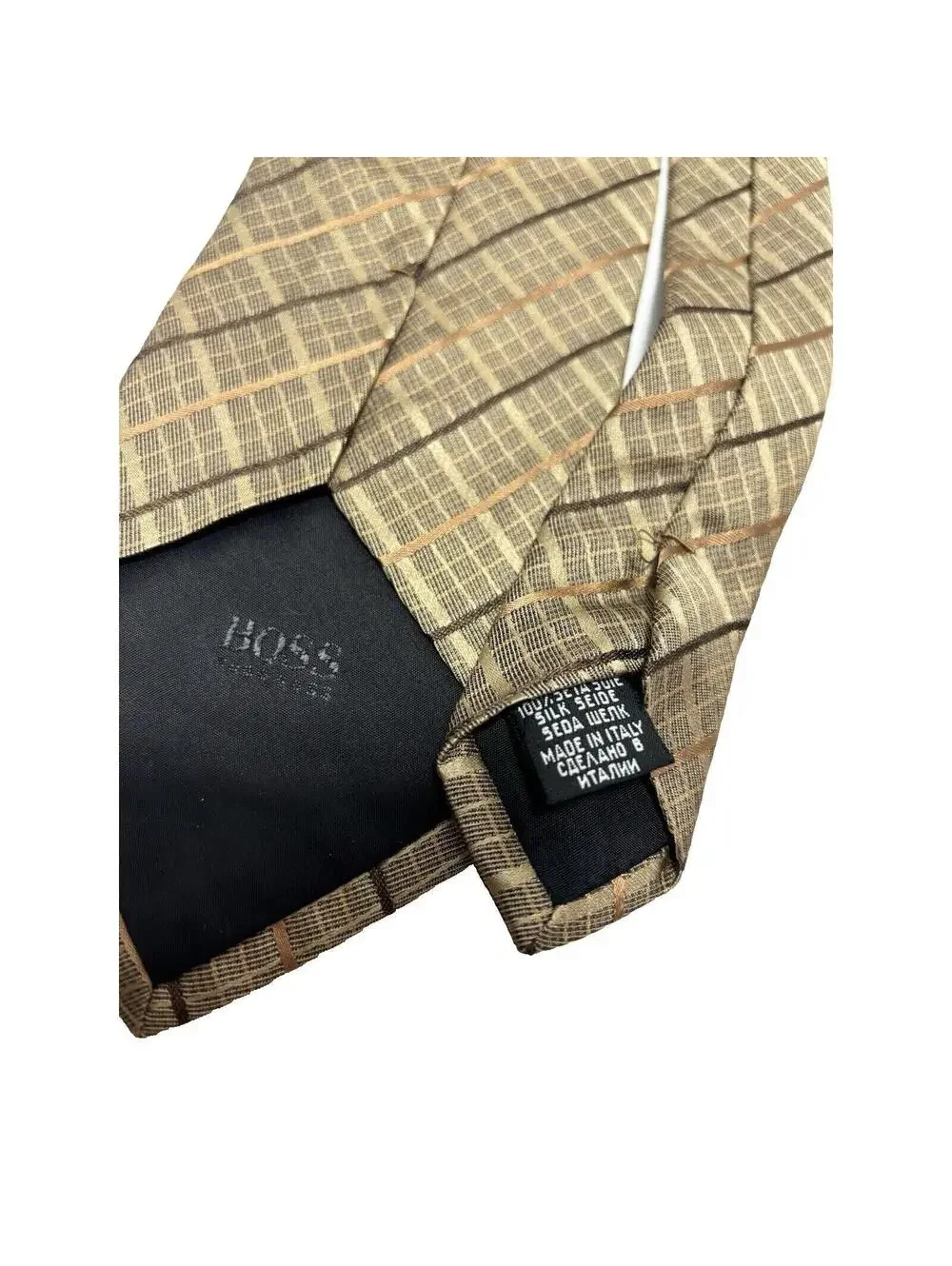 Hugo Boss Men’s Vintage Silk Neck Tie Made in Italy – GUC Designer Accessory